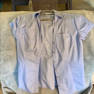 Blue full collard shirt